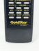 A close-up of a GoldStar FS-185 A remote control showing the top button panel with yellow labels on a black plastic body, set against a plain white background.