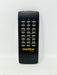 A black GoldStar remote control with yellow text and white buttons, photographed against a plain white background.