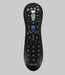 Black Philips remote control on a gray background
