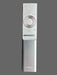 Samsung remote control on a gray textured surface