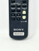 A close-up of a black Sony television receiver remote control, showing the front buttons and the SONY RECEIVER branding on a white background.