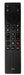 A black TCL remote control with a brushed metal texture, featuring various button icons including Netflix, Prime Video, Apple TV, and Disney.