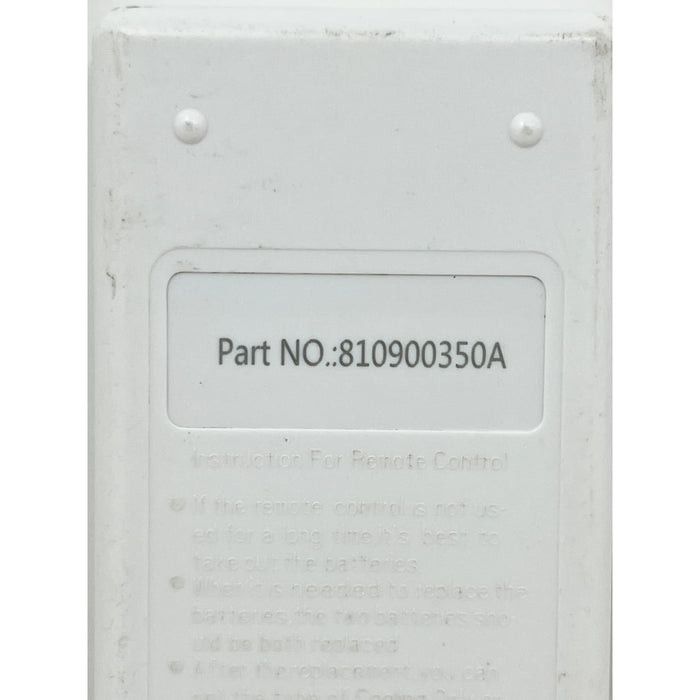 Black + Decker 810900350A Portable Air Conditioner Remote Control