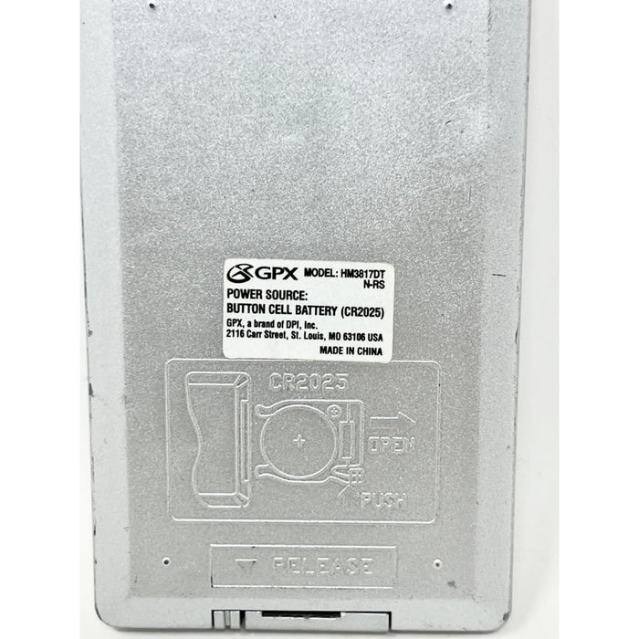 GPX HM3817DT N-RS Micro Hi-Fi Stereo System Remote Control