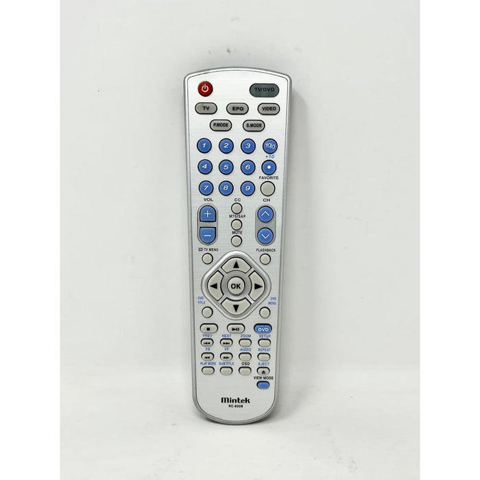 Mintek RC-600B TV/DVD Combo Remote Control
