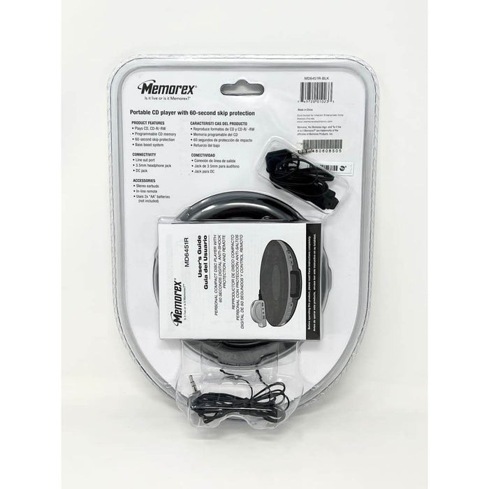 Portable CD Player Discman Memorex MD6451R-BLK - Brand New in Original Package