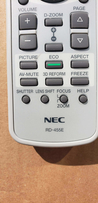 NEC RD-455E Projector Remote PA500X PA500U PA550W PA600X PX750U PX700W PX800X