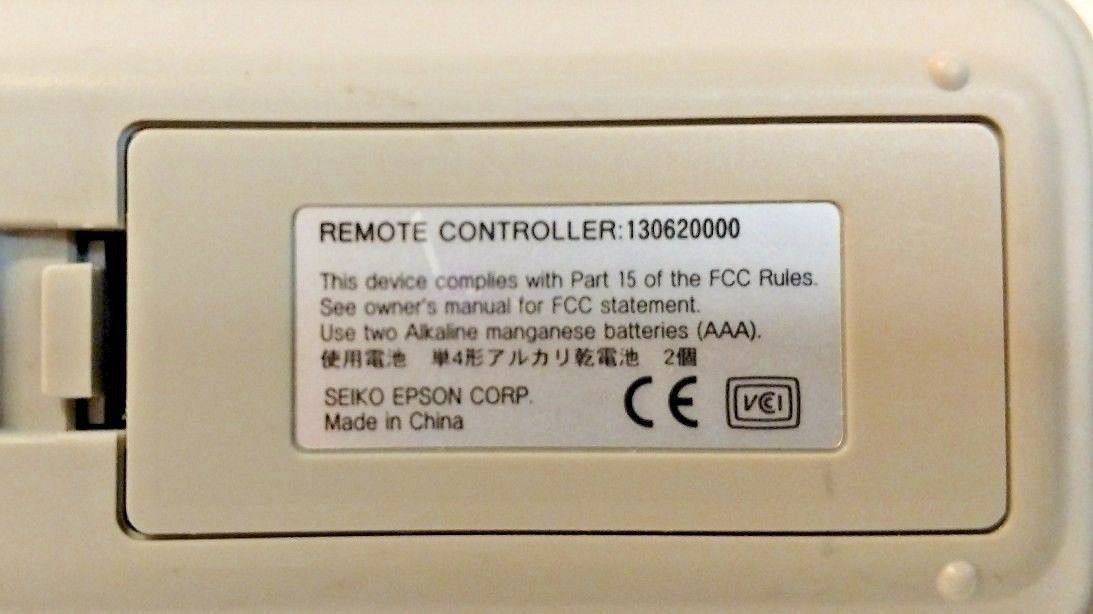 Epson 130620000 Projector Remote Control