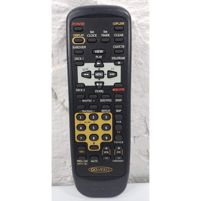 Go Video GV6025/6650 Dual VCR Recorder Remote Control