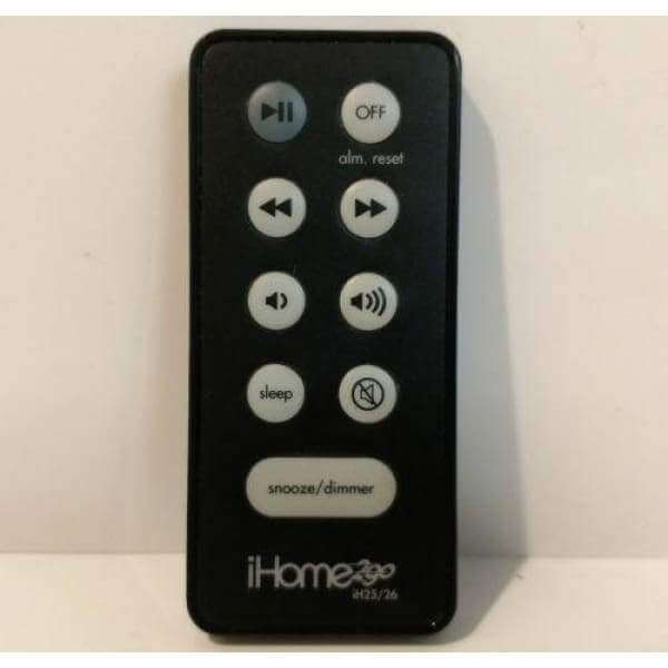 iHome 2Go Remote Control for iH25 iH26 iH26B