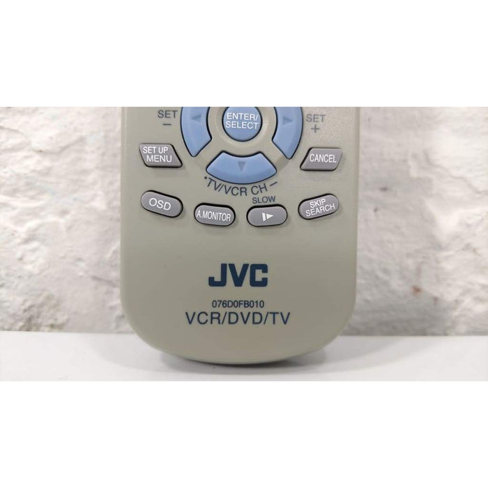 JVC 076D0FB010 VCR DVD TV Player Remote Control