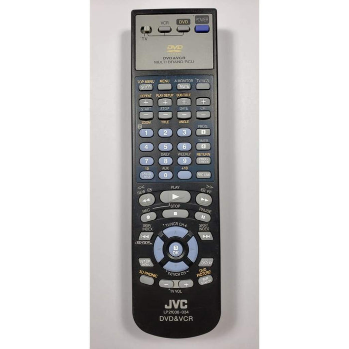 JVC LP21036-034 DVD/VCR Combo Remote Control