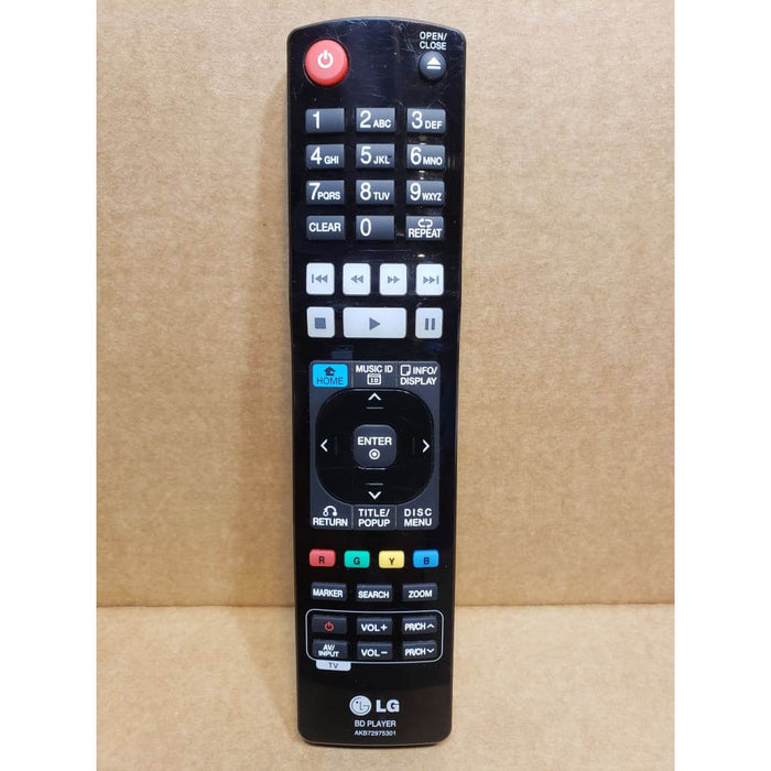 LG AKB72975301 BD Blu-Ray Remote Control