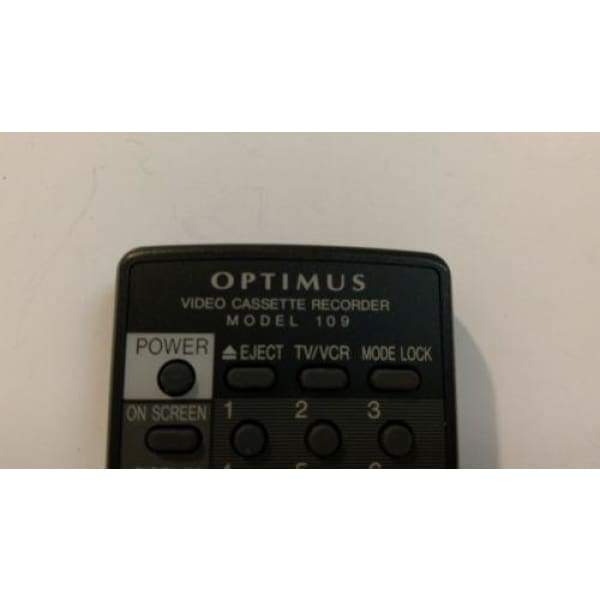 Optimus VCR Remote Control Model 109
