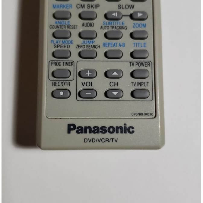 Panasonic 076N0HR010 DVD/VCR Combo Remote Control