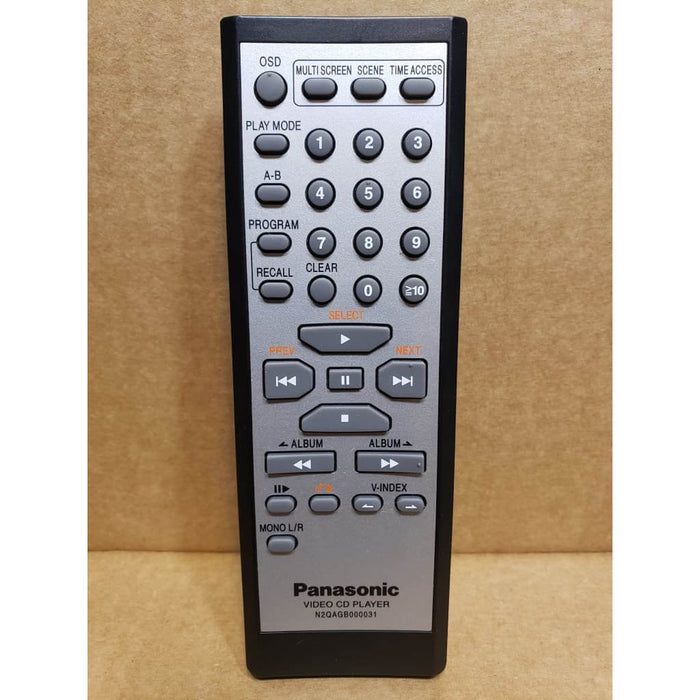 Panasonic N2QAGB000031 Video CD VCD Player Remote Control
