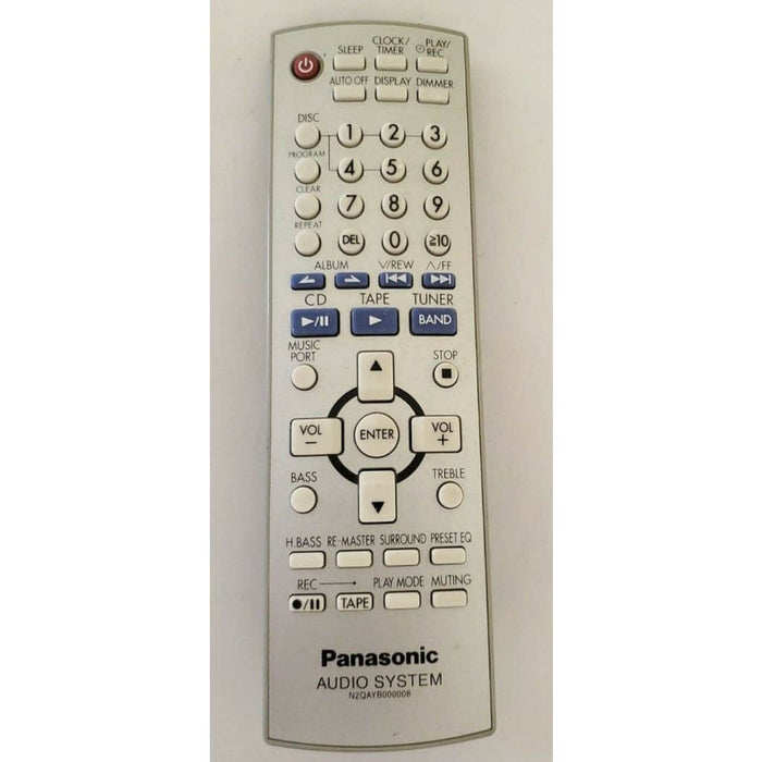 Panasonic N2QAYB000008 Audio System Remote Control