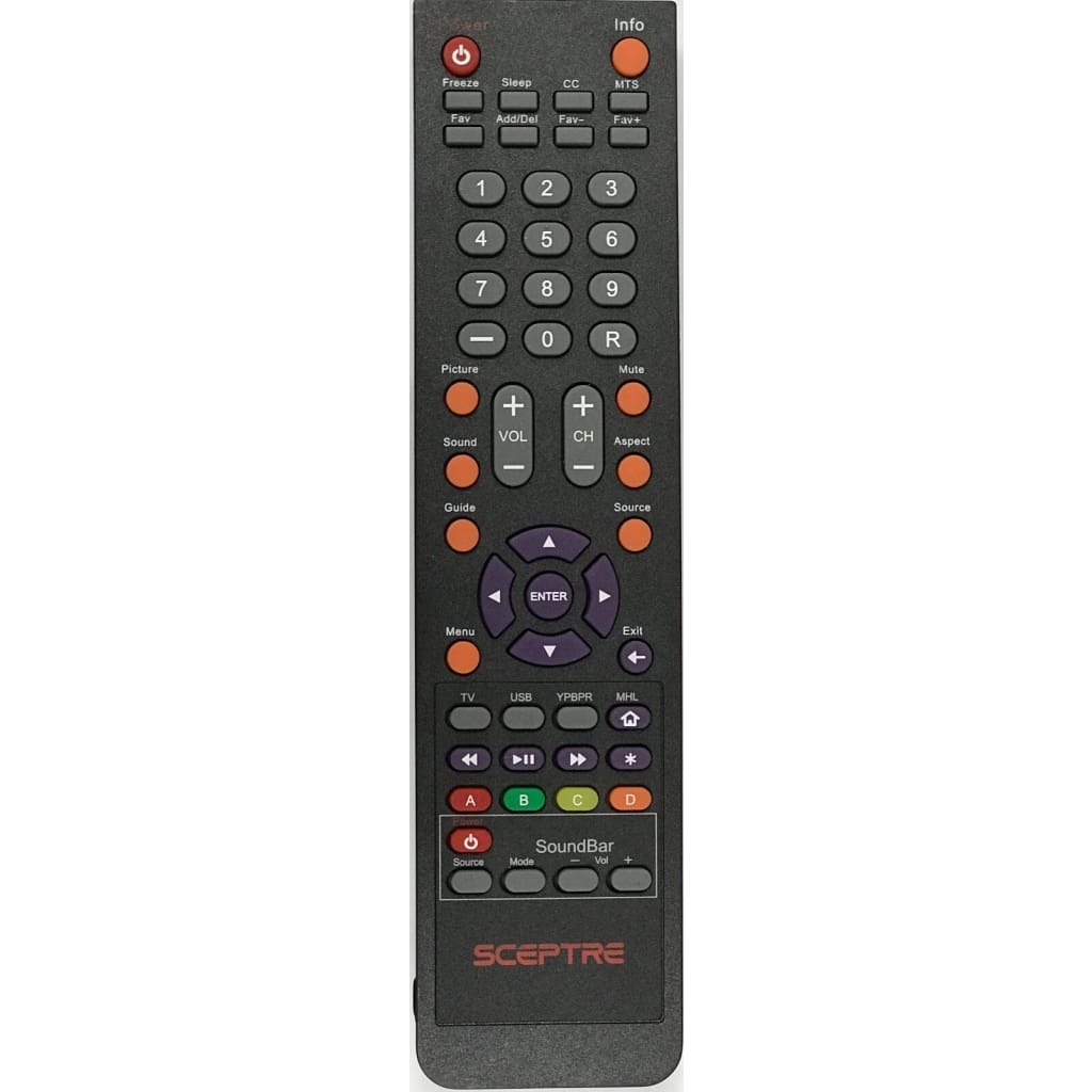 Sceptre 142022370010C TV Remote Control Best Deal Remotes