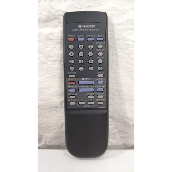 Sharp G0038AJ VCR VHS Remote Control for XA505