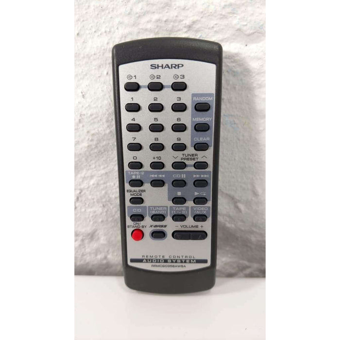 Sharp RRMCG0358AWSA Audio System Remote Control