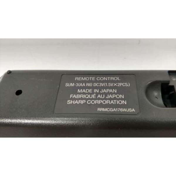 Sharp RRMCGA176WJSA Projector Remote Control