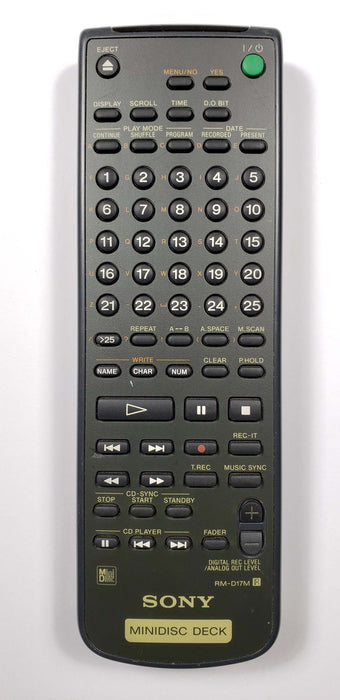 Sony RM-D17M MiniDisc Remote Control