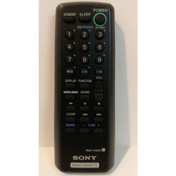 Sony RMT-CS33 Radio Cassette Remote Control CFD533 RMTCD30 CFDS34 CFDS33 CFDS37 - Remote Controls