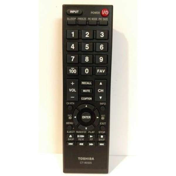 Toshiba CT-90325 TV Remote Control for 32C100U2 32C100UM 32C110U 32DT1 - Remote Controls