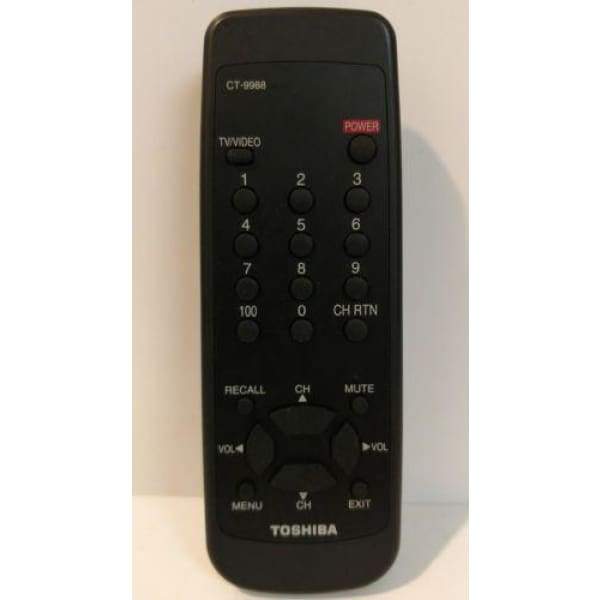 Toshiba CT-9988 TV Remote for 13A20, CL20T31, 14AS20, 19A20, 27A30 etc.
