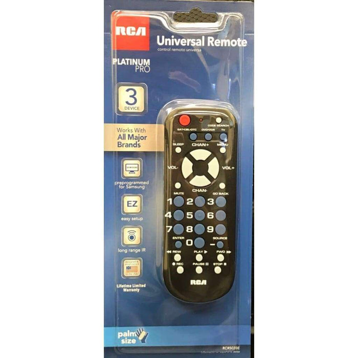 Universal Remote Control RCA 3 Device RCR503BE - Brand New