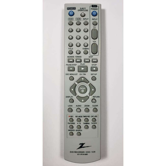 Zenith 6711R1N189D DVD Recorder DVDR Remote Control