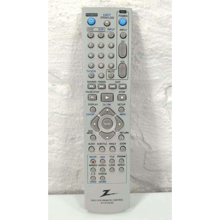 Zenith 6711R1P072D DVD/VCR Combo Remote for XBV441 XBV442 XBV443 ZDX-313 - Remote Control